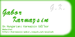 gabor karmazsin business card